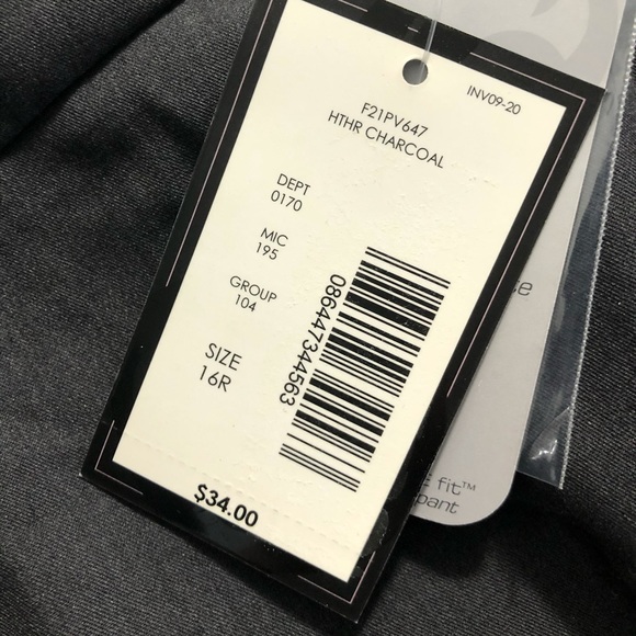 🆕 NWT Brand New!!! Charcoal Dress Pant size 16 - Picture 3 of 6